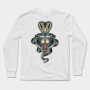 tiger and cobra tattoo Long Sleeve T-Shirt